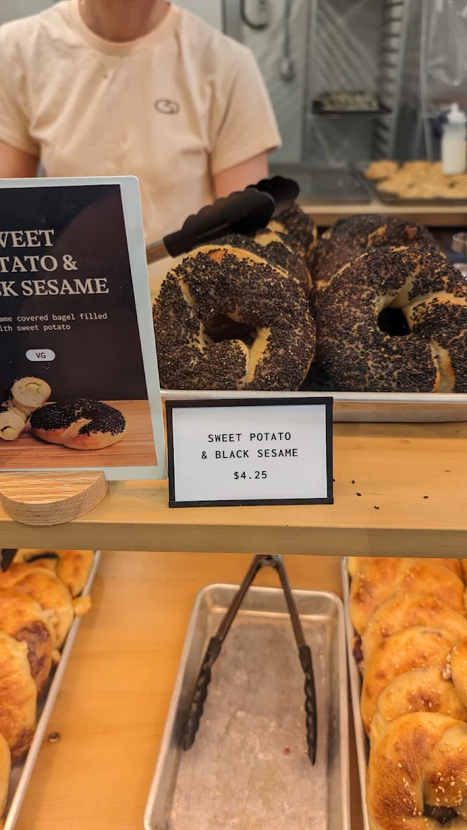Sweet Potato and Black Sesame Bagel