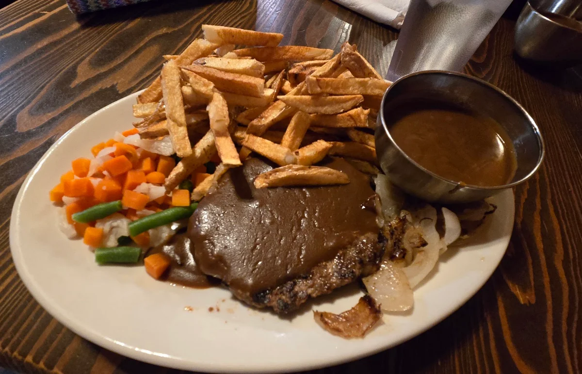 Hamburger Steak Smothered in Onions