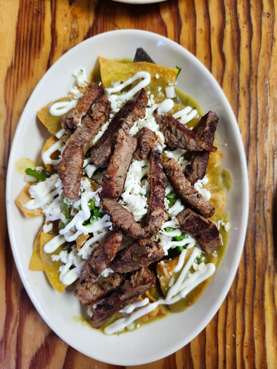 Chilaquiles Verdes with Meat