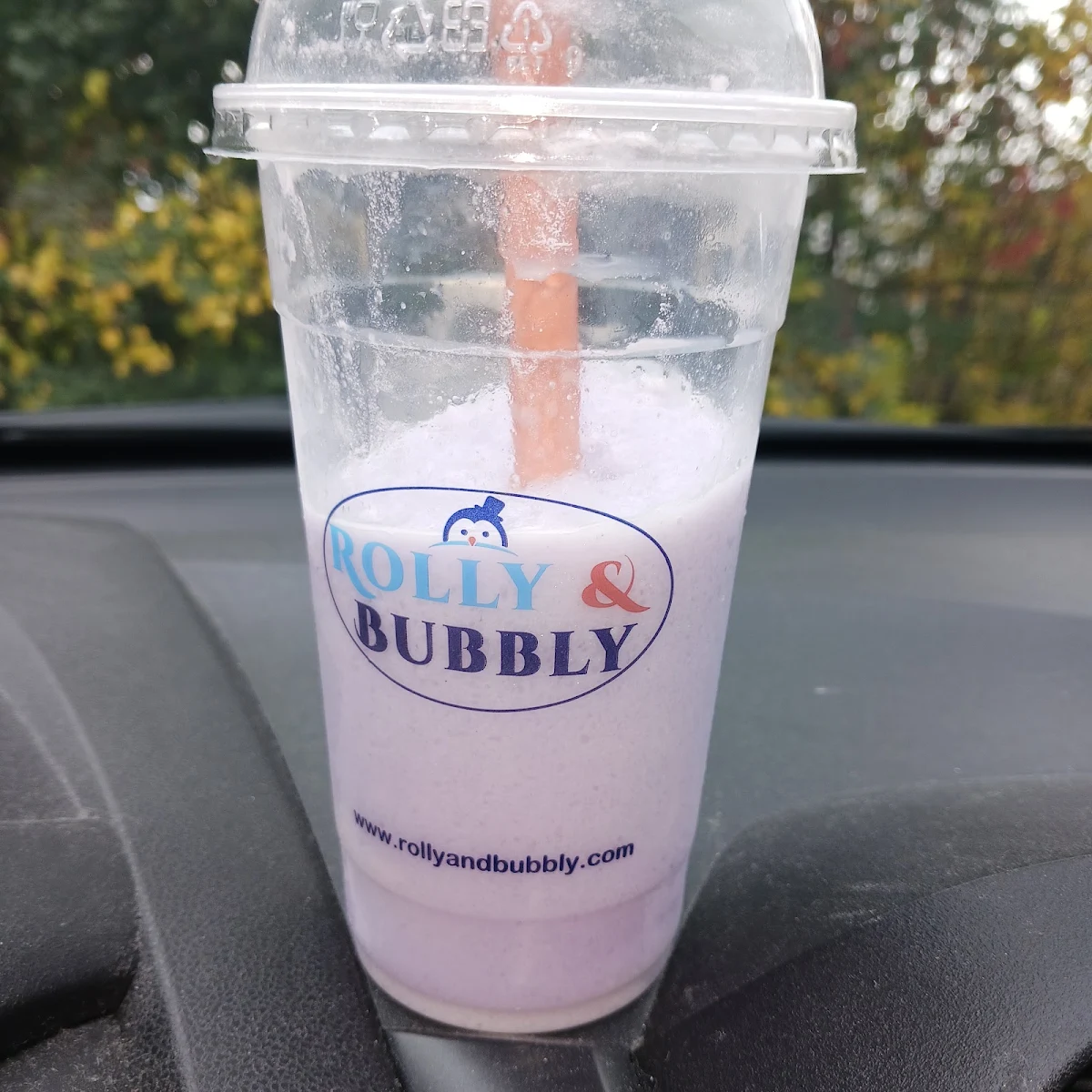 Taro Coconut Smoothie with Grass Jelly