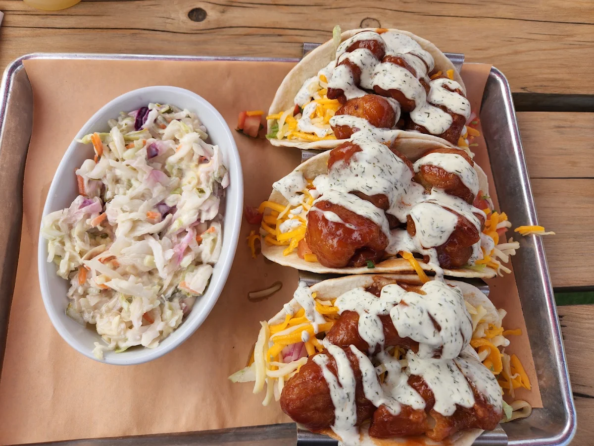Cauliflower Tacos and Coleslaw