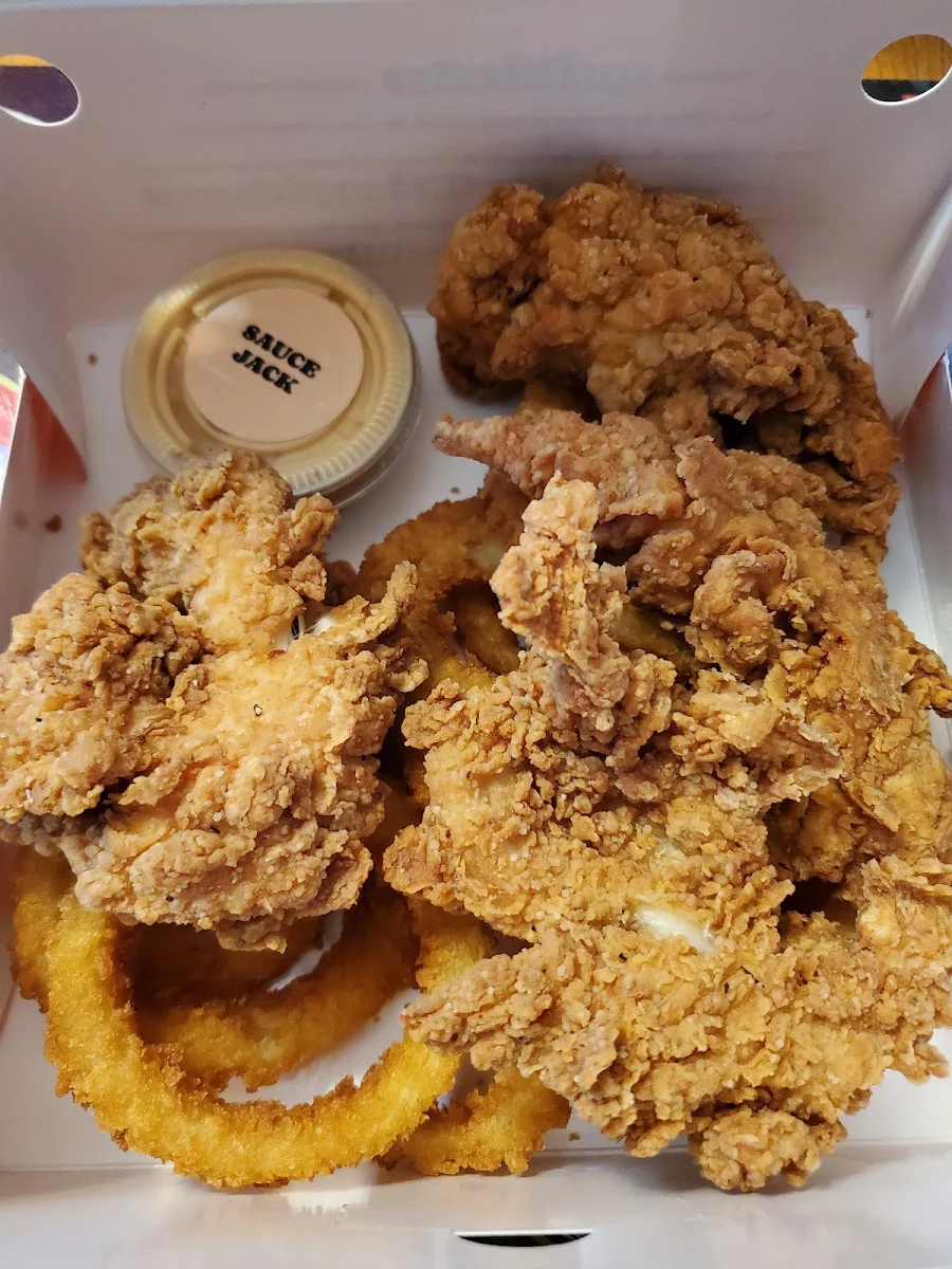 4 Chicken Tenders and Onion Rings