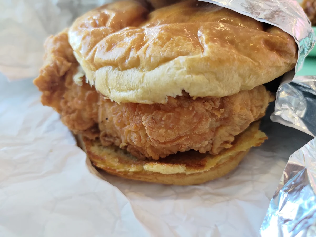 Chicken Fingers and Pickels Chicken Burger