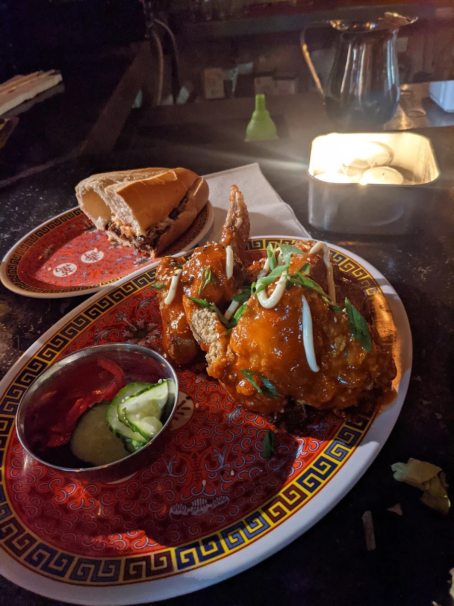 Brick Chicken with Spicy Demi-Glaze