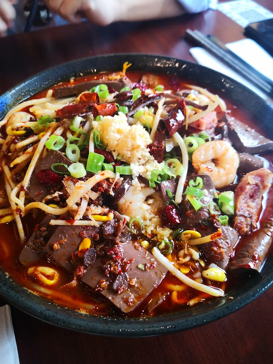 Duck Blood with Rice Noodles