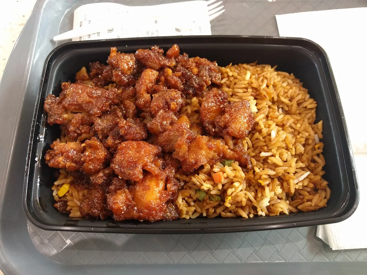 Honey Chicken with Fried Rice