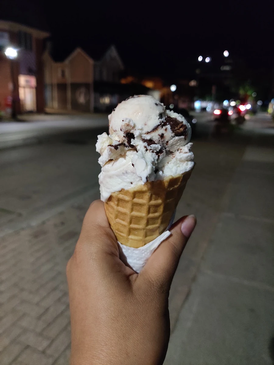 Chocolate and Peanut Cup Ice Cream Cone