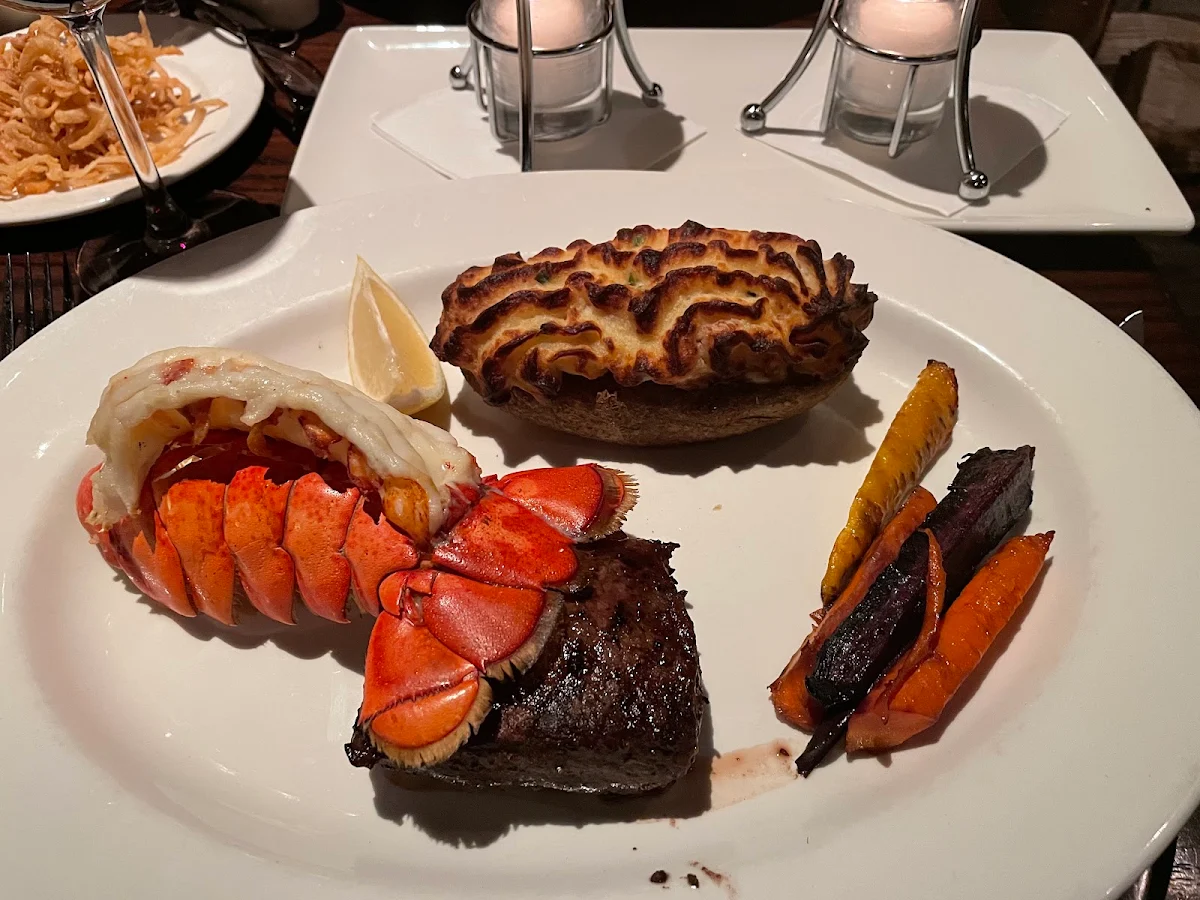 Filet Mignon Lobster Tail Twice-Baked Potato
