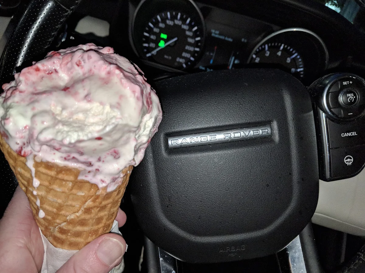 Birthday Cake Ice Cream with Raspberry Strawberries Graham Crackers and Sliced Almonds