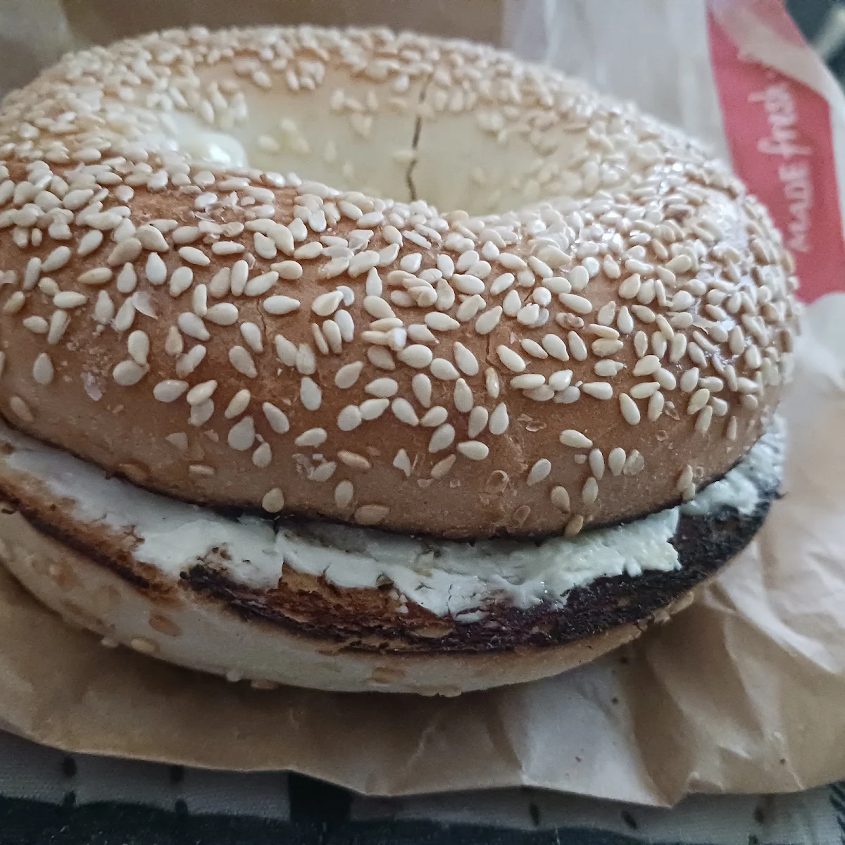 Sesame Cream Cheese Bagel
