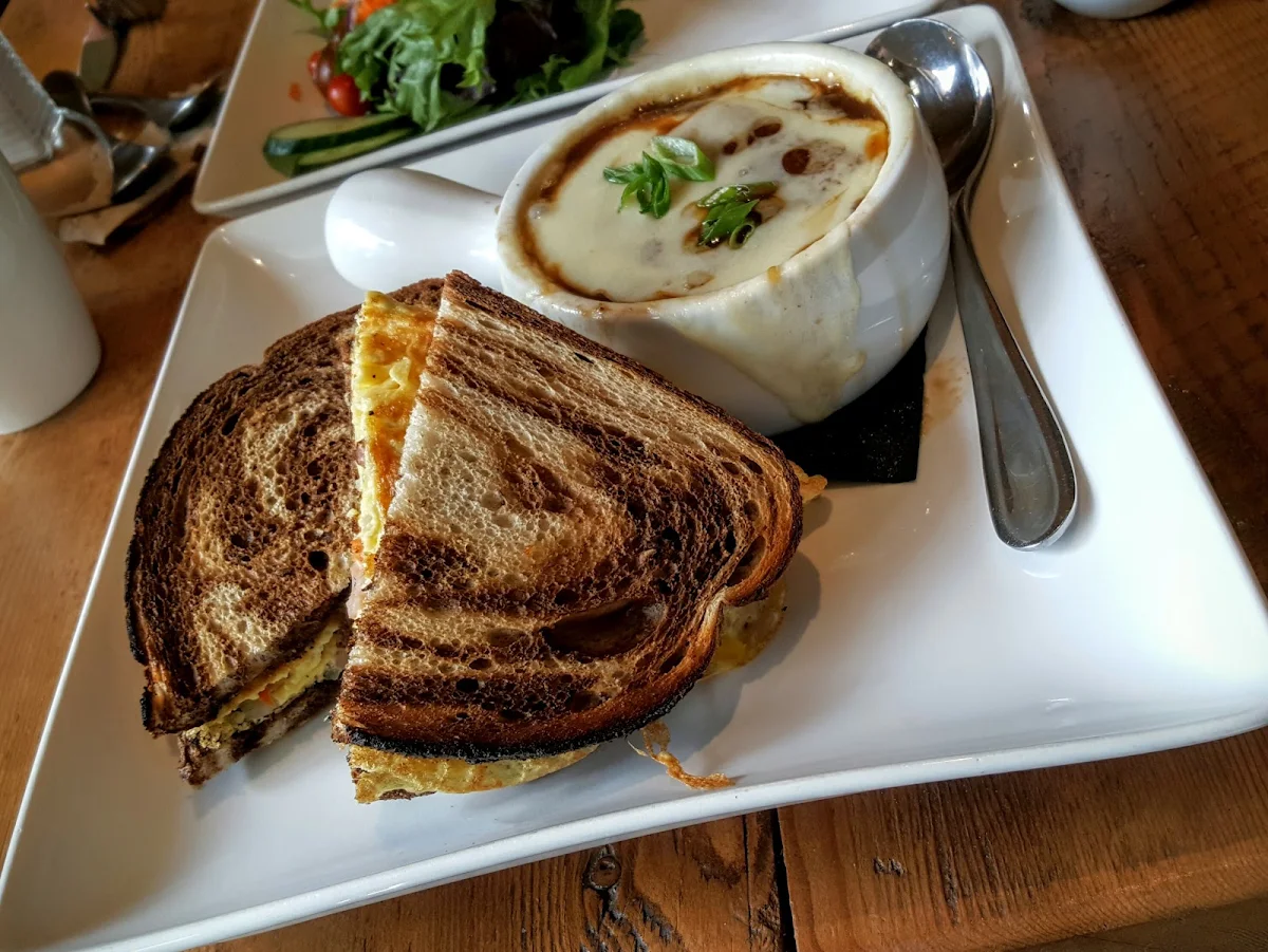 French Onion Soup and Sandwich