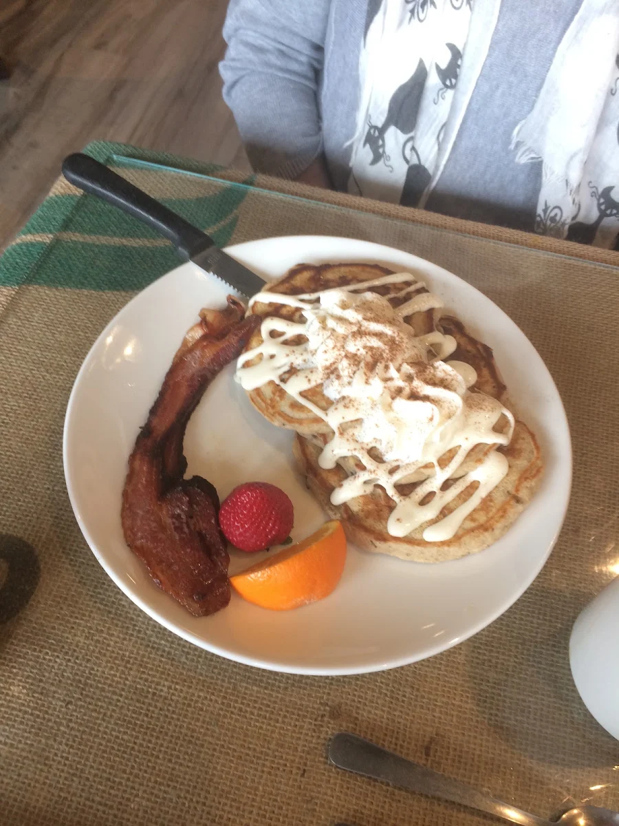 Banana Bread Pancakes and Bacon