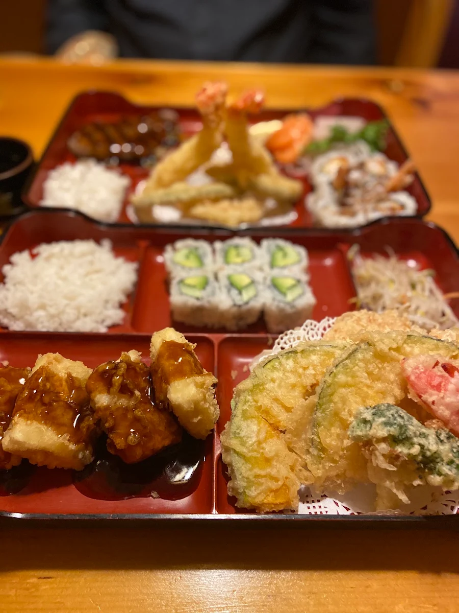 Shrimp & Veggie Tempura with Chicken Teriyaki Bento