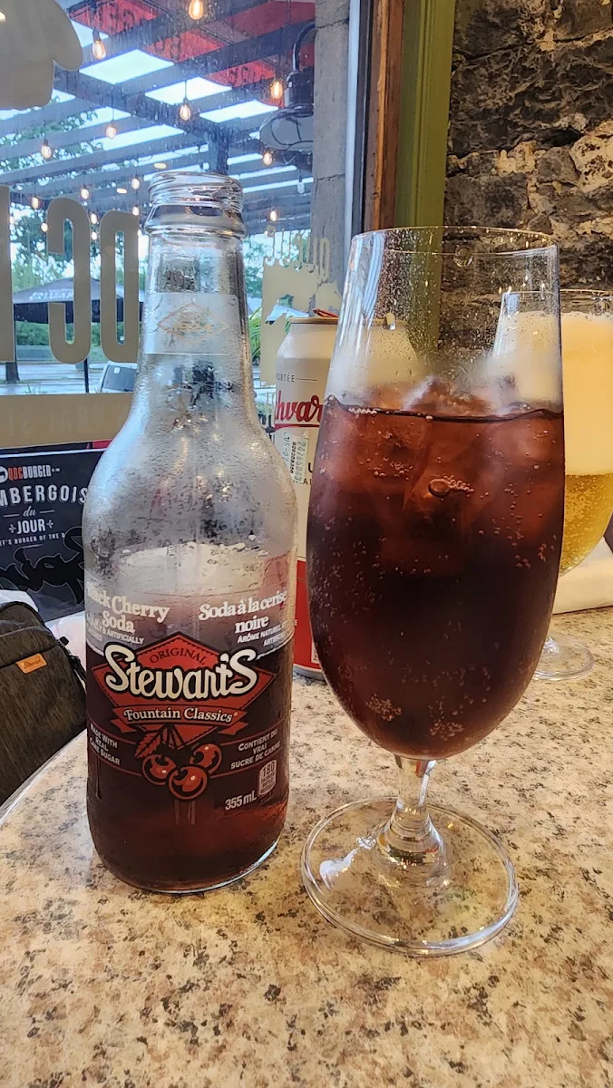 Stewarts Black Cherry Soda Bottle