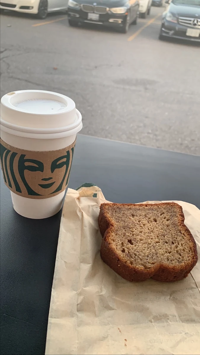 Almond Milk Latte and Banana Loaf