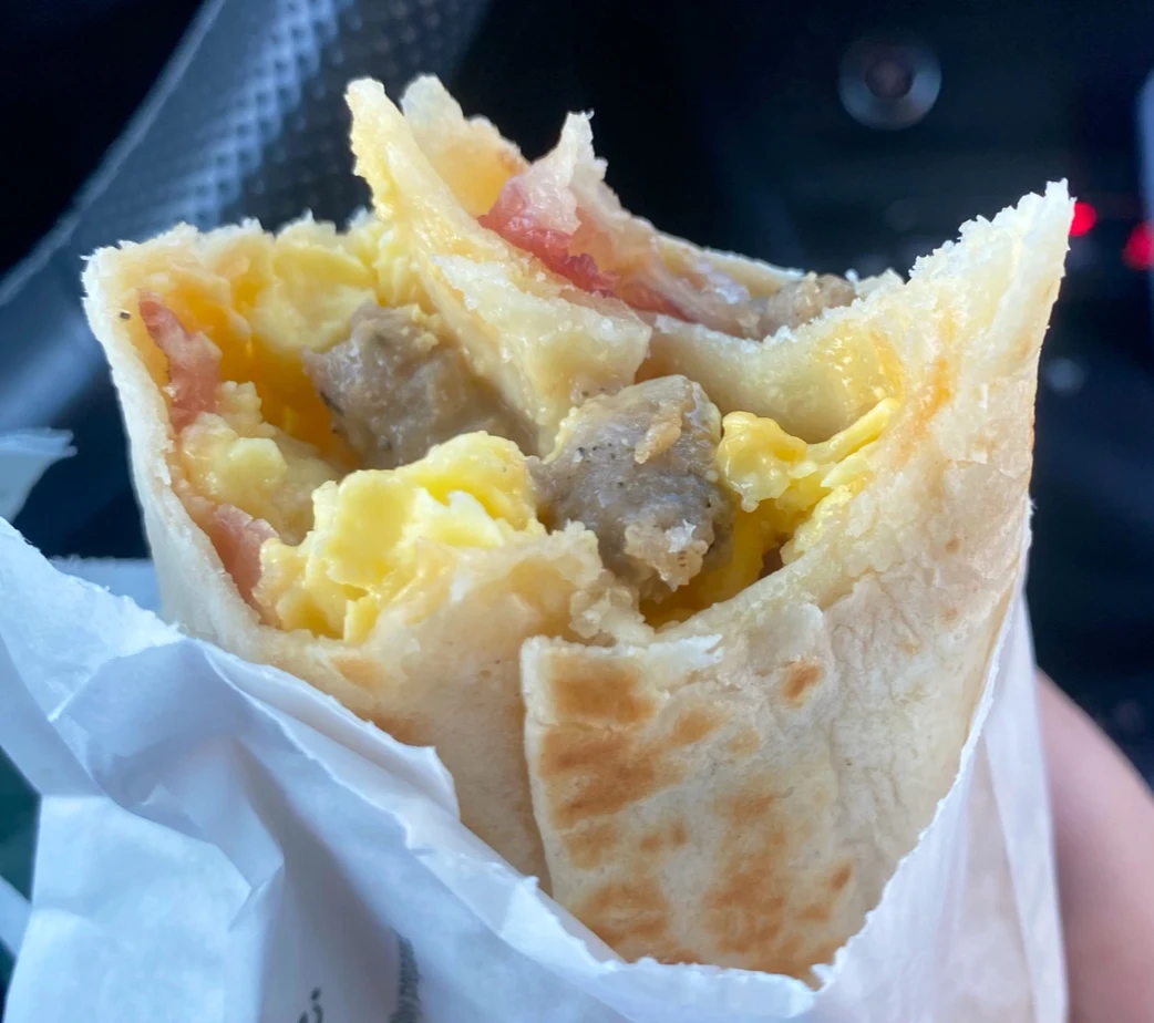 Bacon Sausage & Egg Wrap