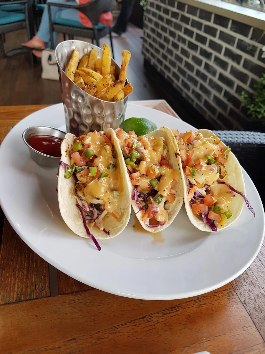 Fish Tacos with French Fries