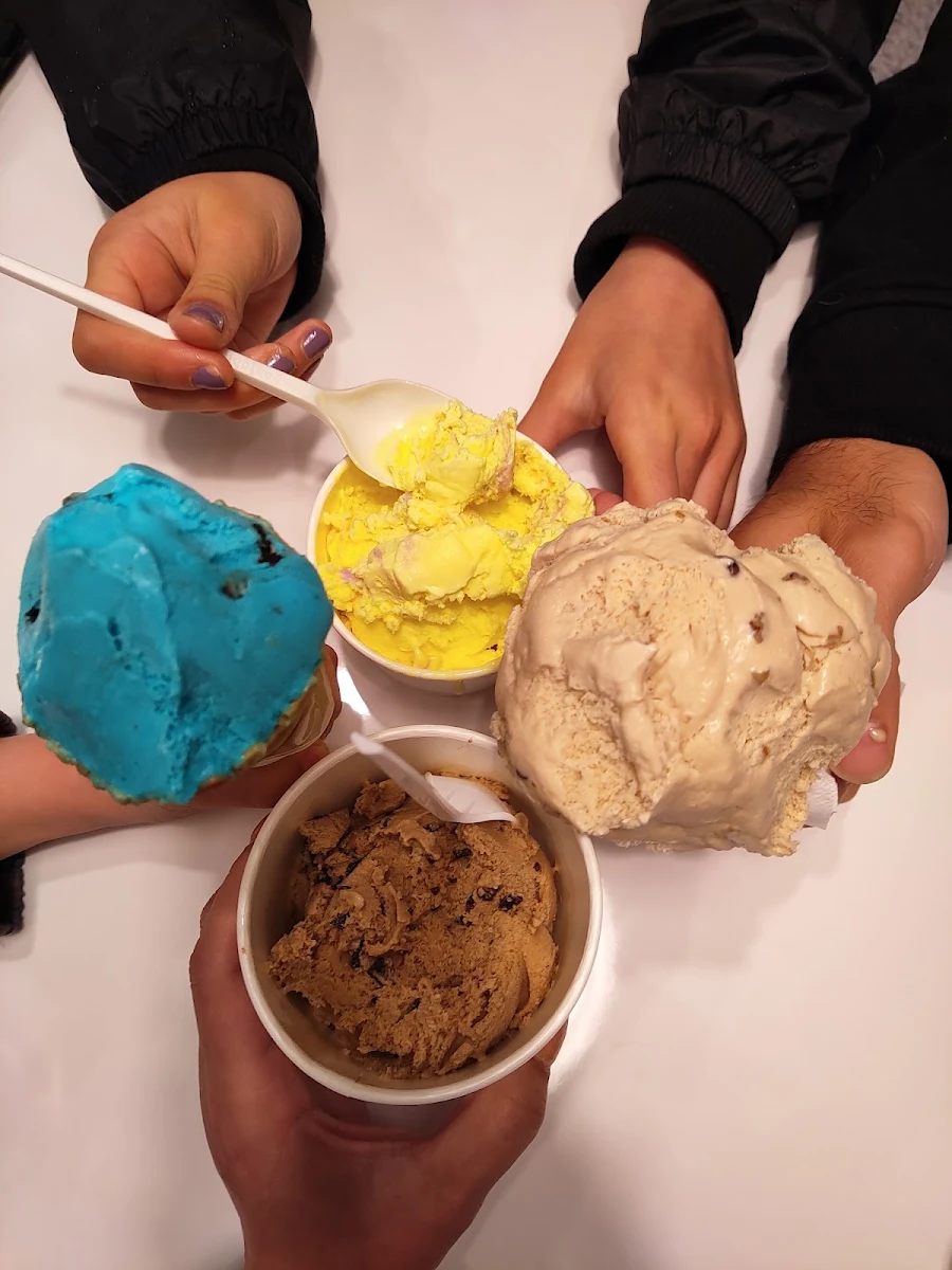 Bubble Gum Lavender Lemonade Chocolate and Butter Pecan Ice Cream