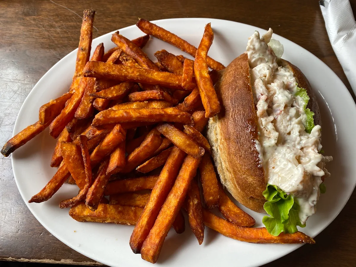 Lobster Roll and Sweet Potato Fries