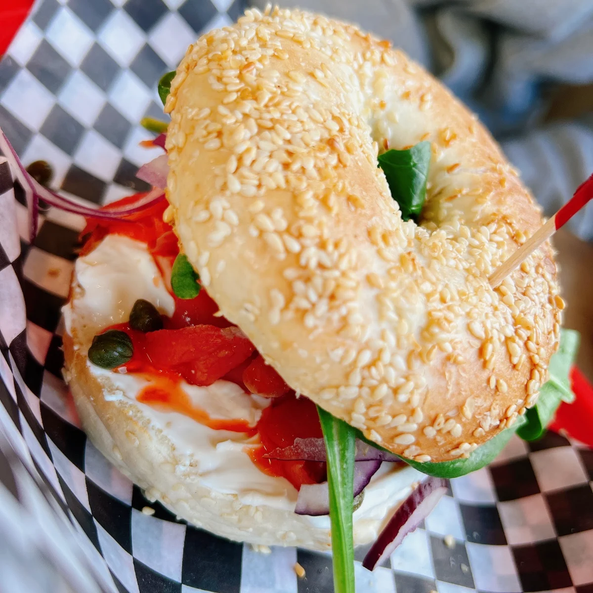 Smoked Salmon Cream Cheese Bagel