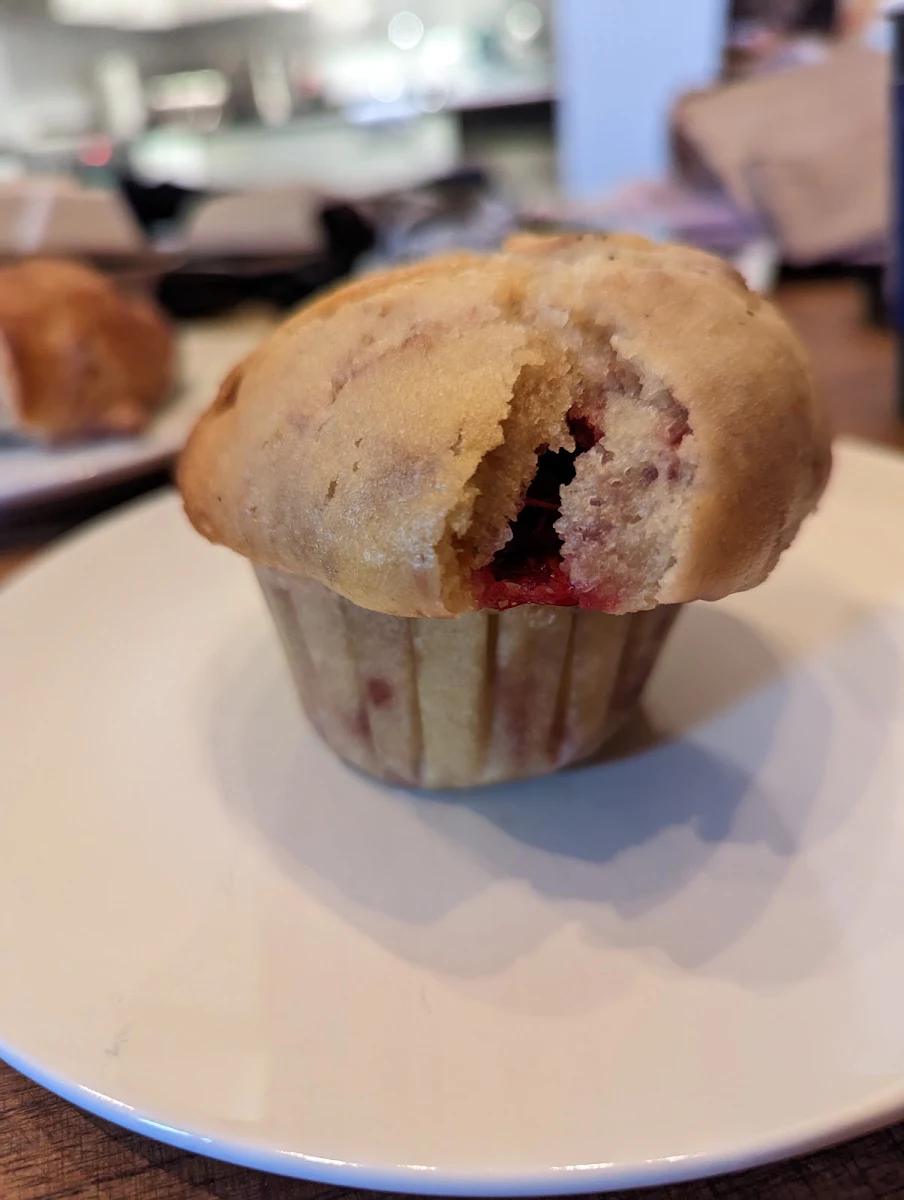 Raspberry Lemon Muffin, Bean Around The World Victoria