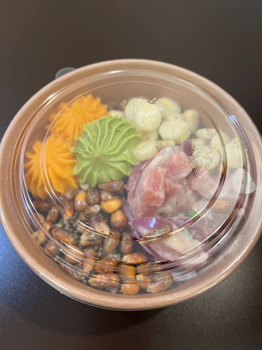 Ceviche with Sweet Potato and Avocado Salad