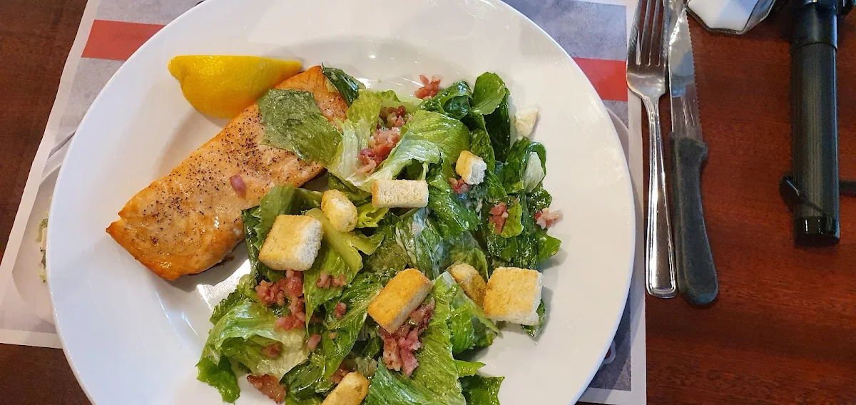 Salmon with Ceasar Salad