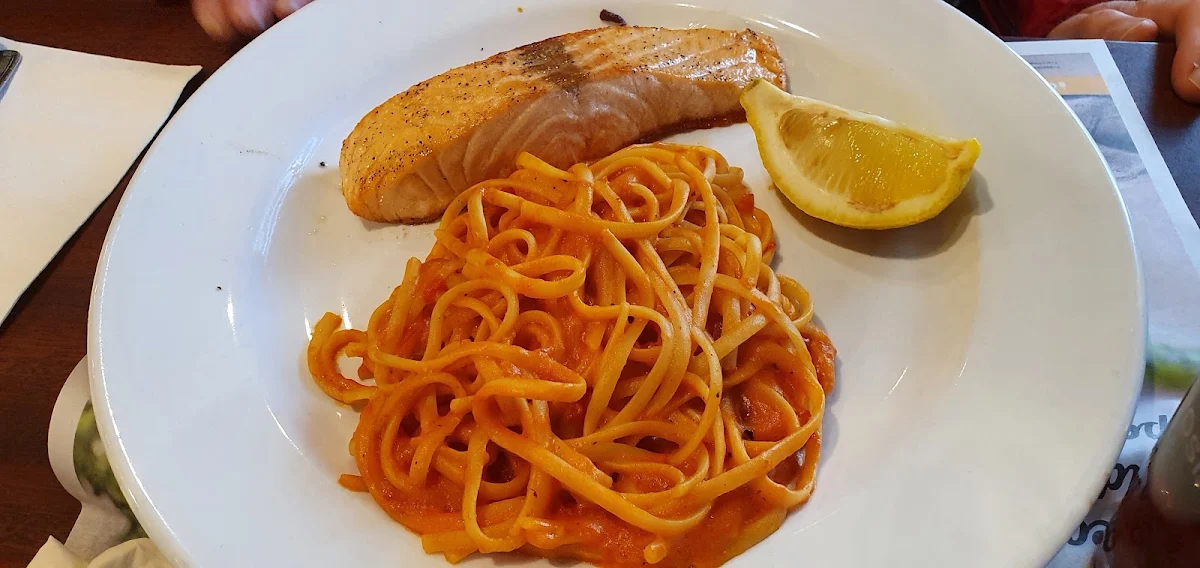 Salmon with Rose Sauce Pasta