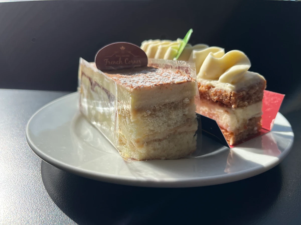 Slice of Tiramisu and Carrot Cake
