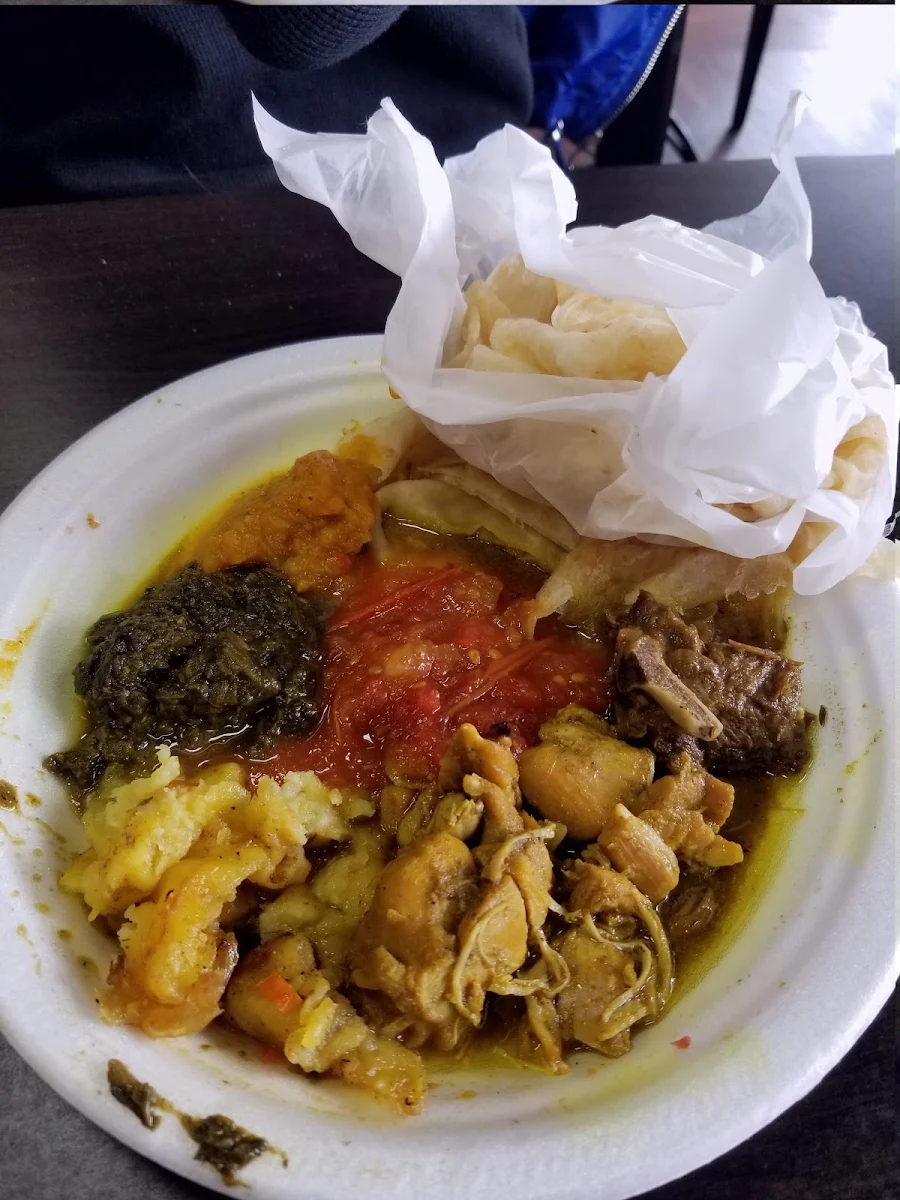 Stew Chicken & Callaloo