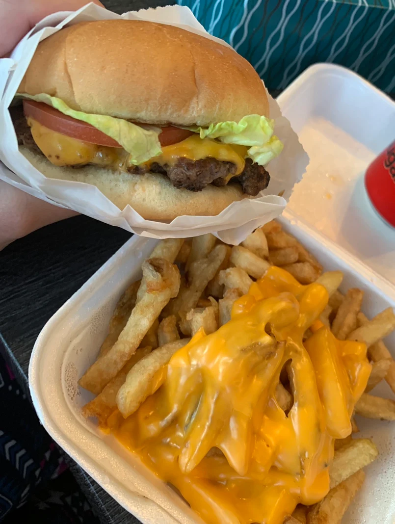 Cheeseburger with Cheese Fries