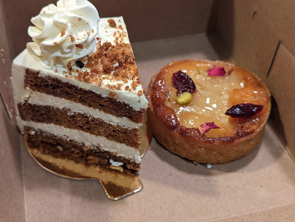 Carrot Cake and Pear Tart