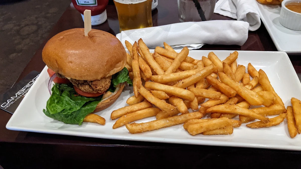 Chicken Burger and Fries