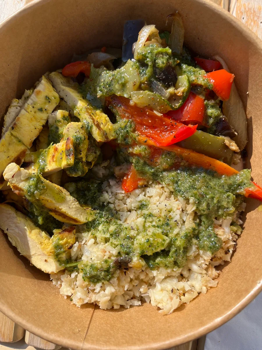 Chicken Power Bowl with Kale Pesto