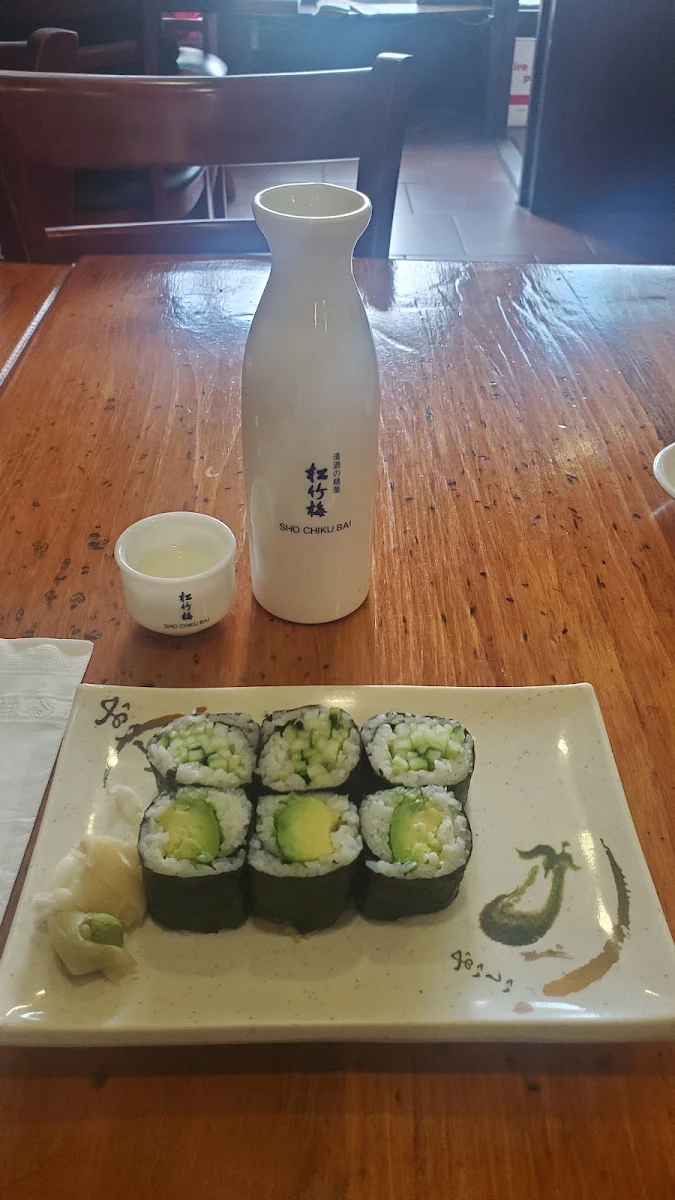 Part of Vegetarian Bento 3 Cucumber Making 3 Avocado Maki