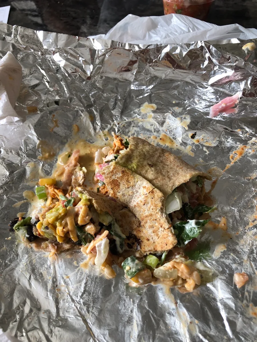 Chicken Burrito 1 2 Eaten