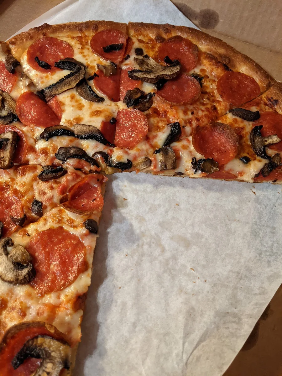 Pepperoni and Mushroom Pizza