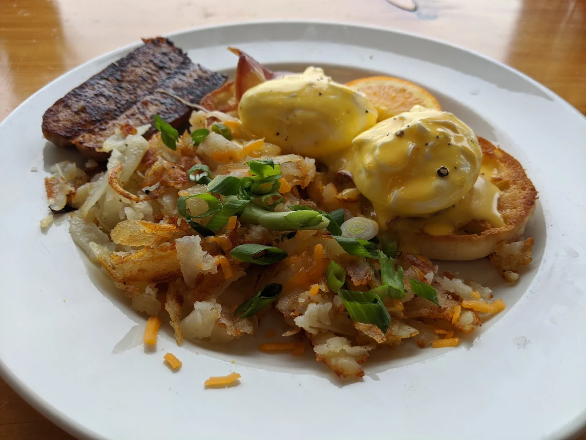 Eggs Benedict with Side Sausage