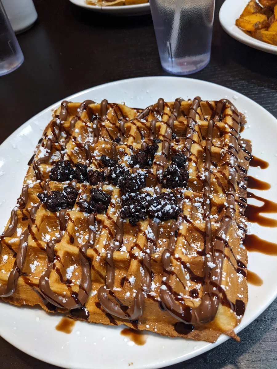 Nutella Waffle with Brownies