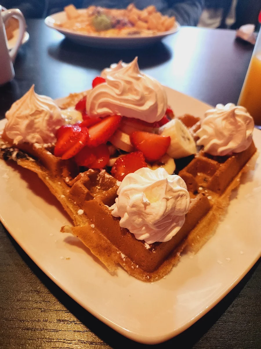 Strawberry Nutella and Cream Waffle