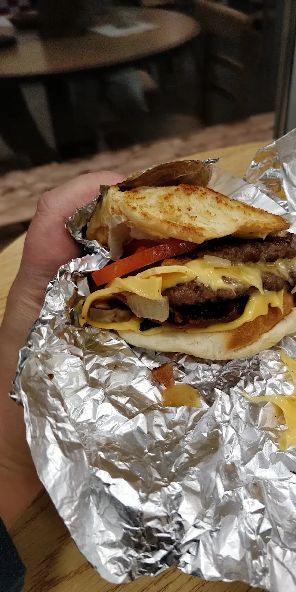 Bacon and Cheese Burger Grilled Cheese Style