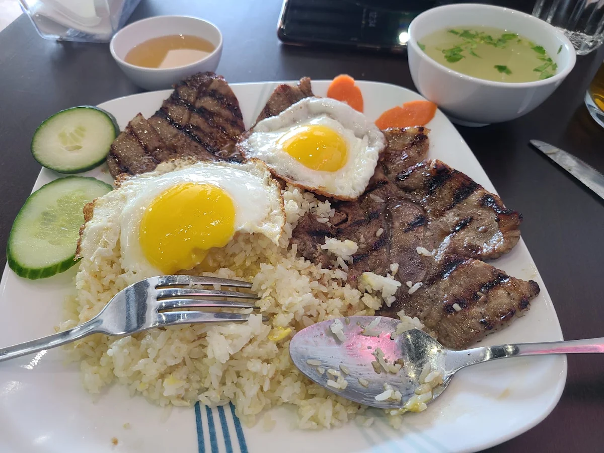 Cơm Sườn Rice with BBQ Pork Chop