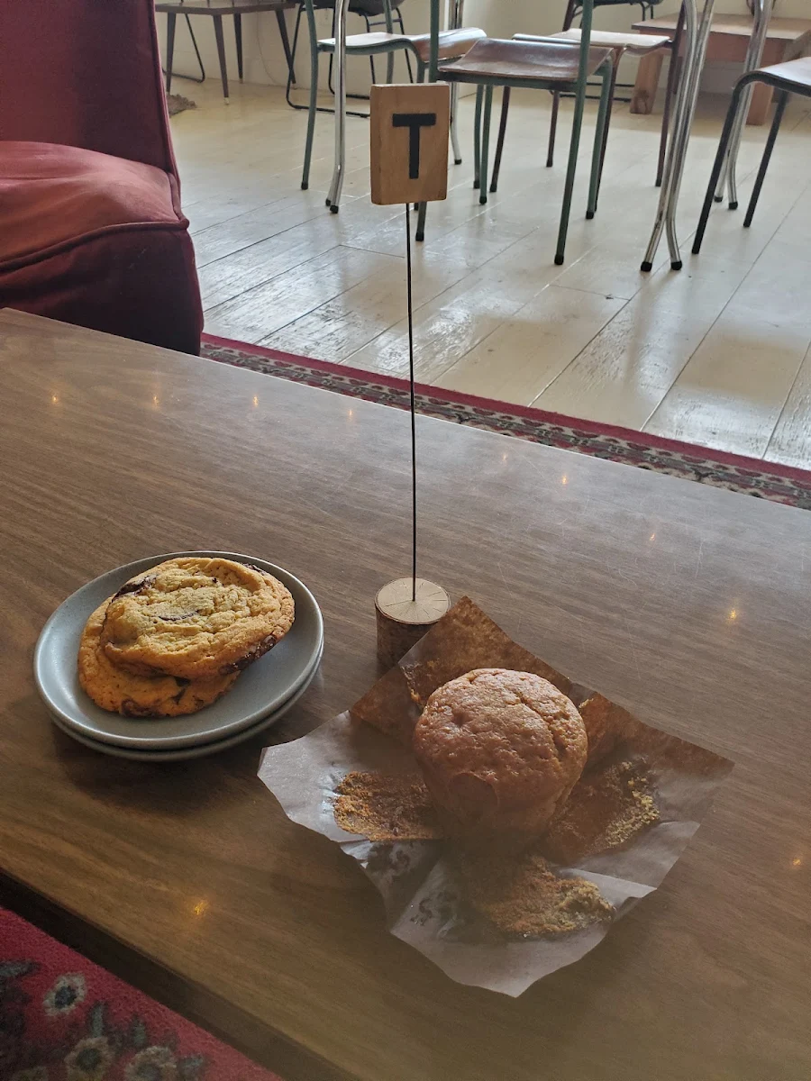 Chocolate Chip Cookies and Banana Chocolate Muffin