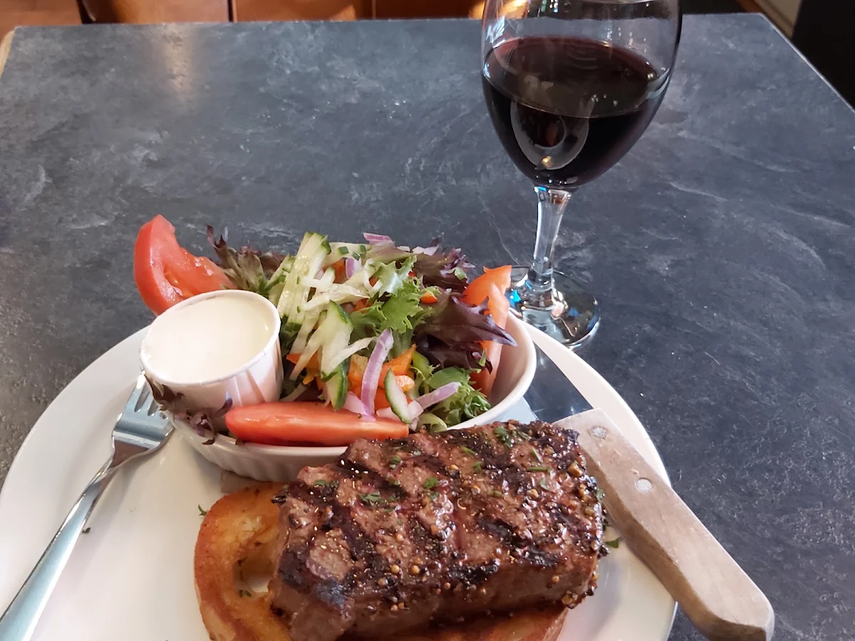 Steak Sandwich and Salad