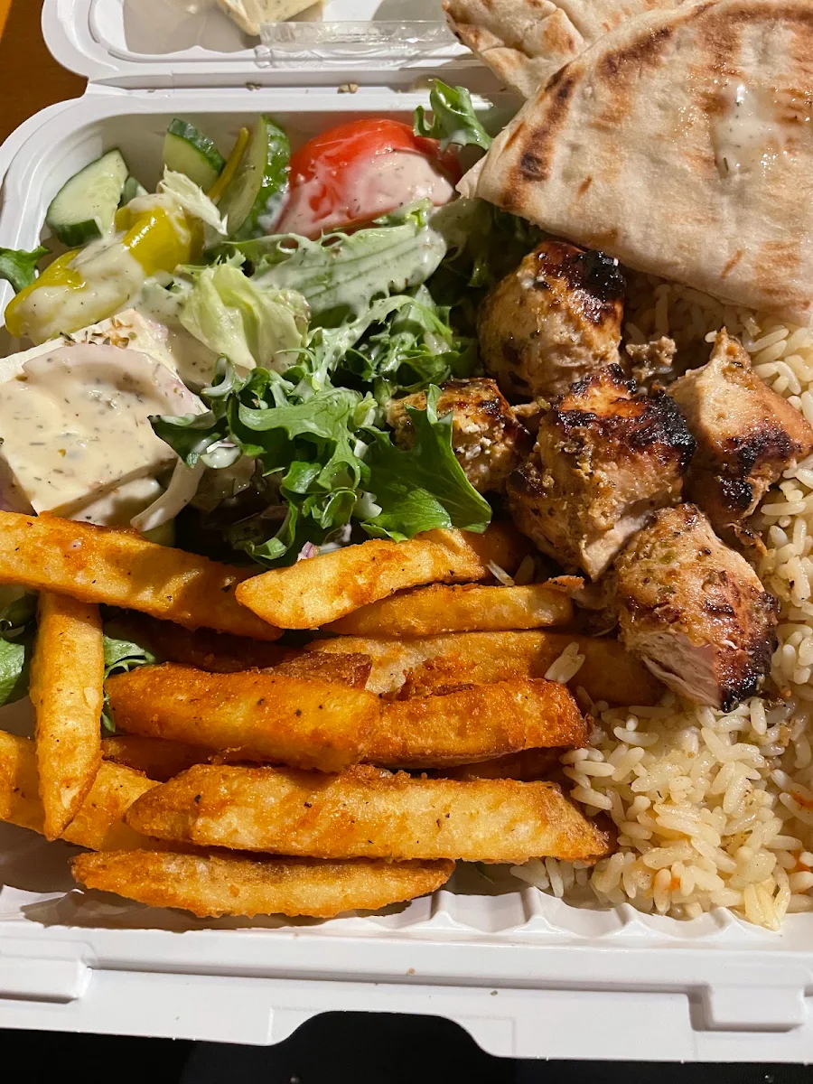 Chicken Souvlaki Platter