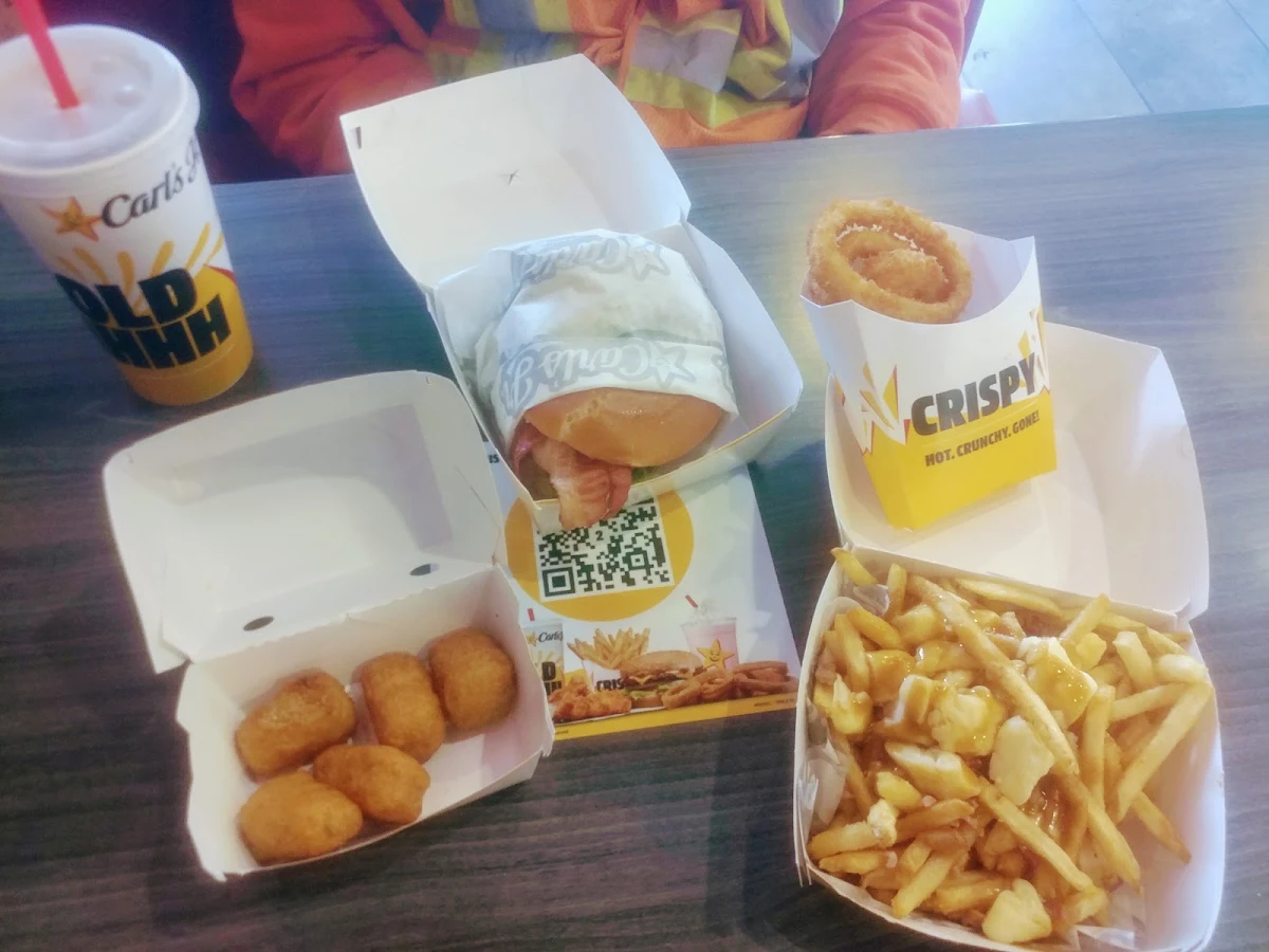Western Bacon Cheeseburger with Onion Rings & Bacon Poutine with Jalapeno Poppers