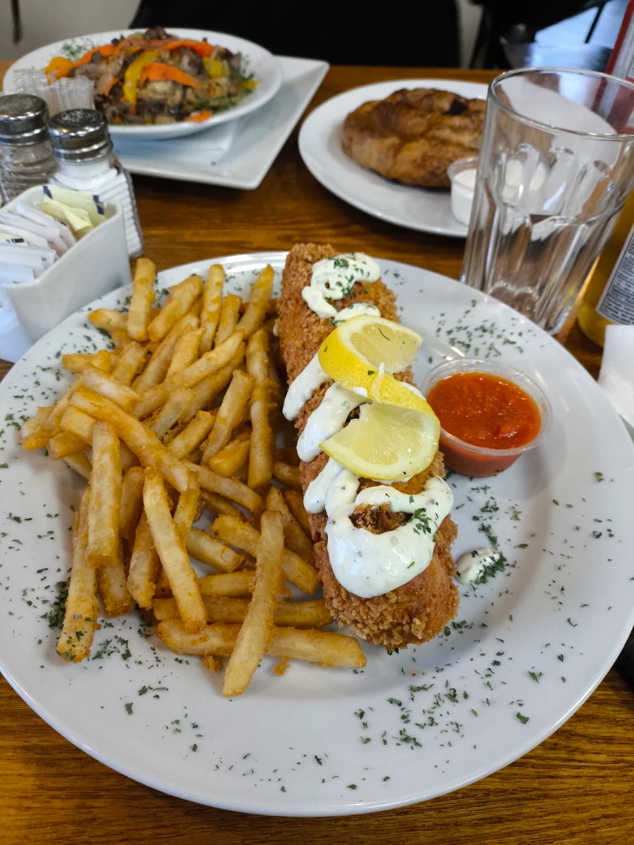 Chicken Cordon Bleu with Fries