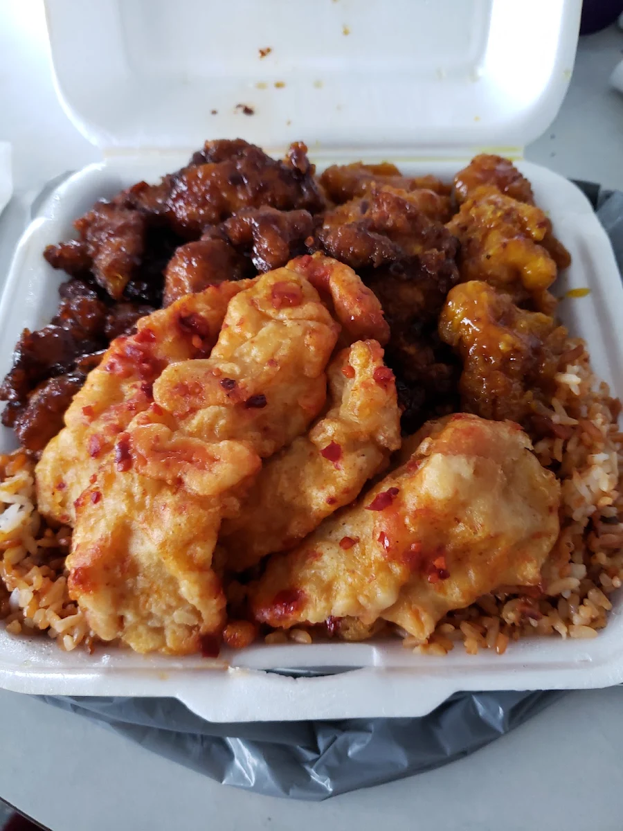 Rise with General Tao General Tow Orange Chicken and Spicy Fish