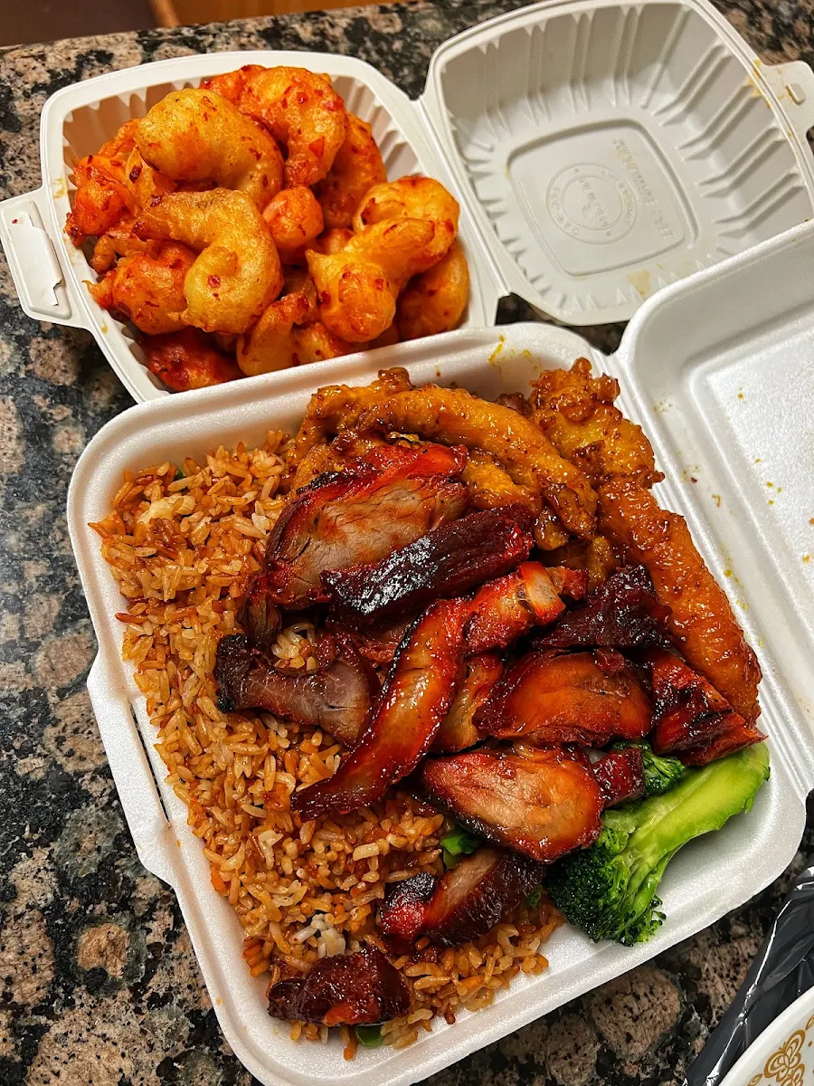 Shrimp Mixed Vegetables with Brown Rice