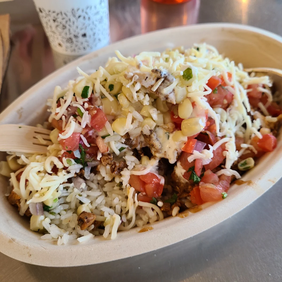 Chicken Bowl of Rice or Beans and Rice